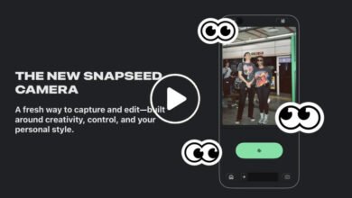 iPhone displaying Snapseed app with retro film filter applied to a city street photo, showcasing vintage tones and manual editing controls.